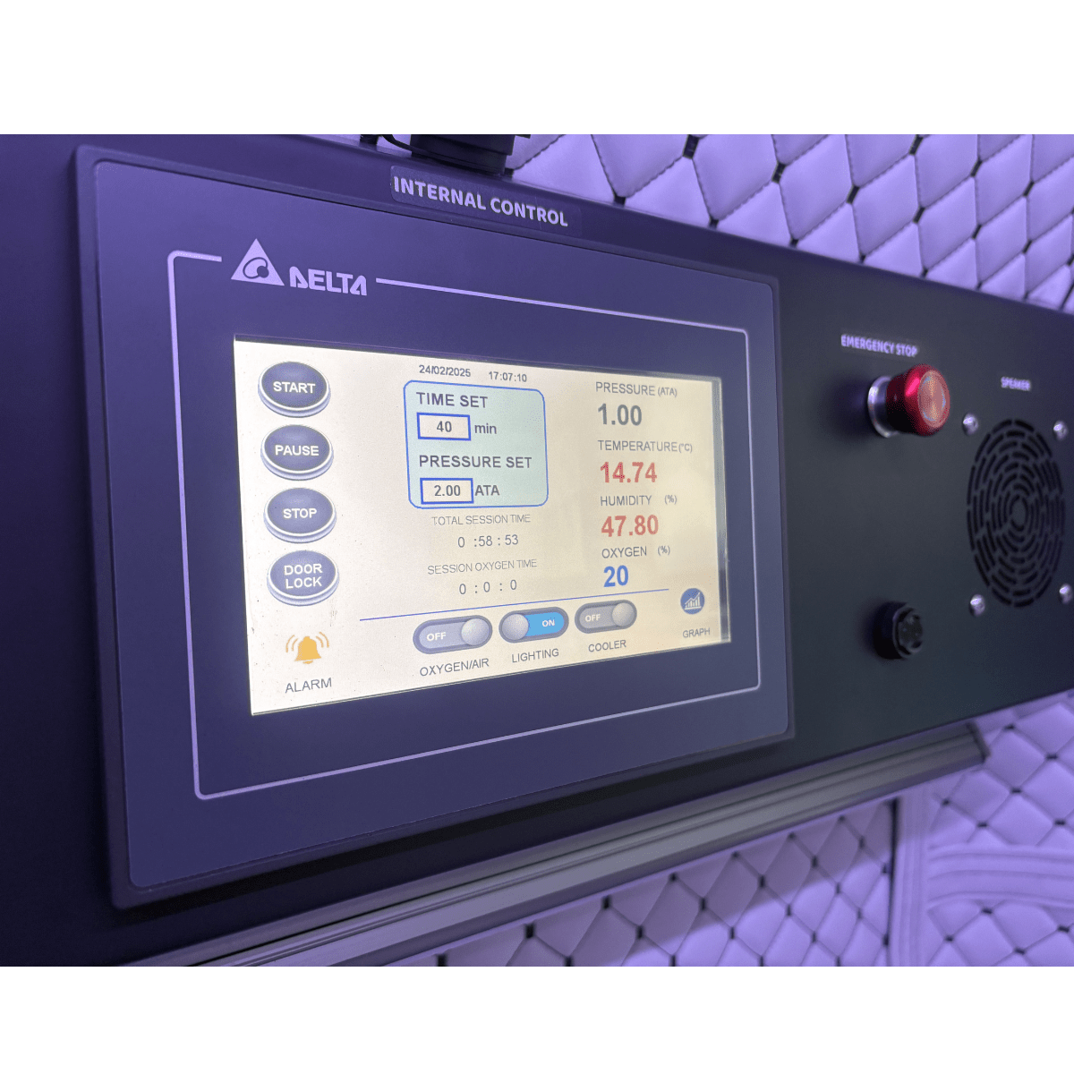 Airvida Phoenix Multiplace Hyperbaric Chamber — Hard Shell, 2.0 ATA, BIBS, Expandable to 6