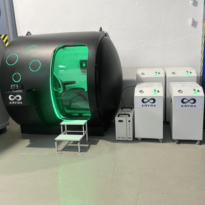 Airvida Phoenix Multiplace Hyperbaric Chamber — Hard Shell, 2.0 ATA, BIBS, Expandable to 6