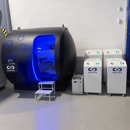 Airvida Phoenix Multiplace Hyperbaric Chamber — Hard Shell, 2.0 ATA, BIBS, Expandable to 6