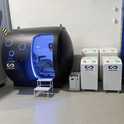 Airvida Phoenix Multiplace Hyperbaric Chamber — Hard Shell, 2.0 ATA, BIBS, Expandable to 6