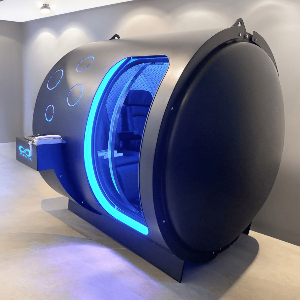 Airvida Phoenix Multiplace Hyperbaric Chamber — Hard Shell, 2.0 ATA, BIBS, Expandable to 6