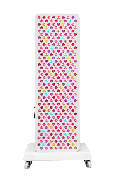 Nicebeam LumaSpectrum 9 Pro 9-Wavelength Red and Near-Infrared LED Light Panel, 320 LEDs, 480–1060 nm, 35.4 x 11 in. Panel with Remote Control and Timer
