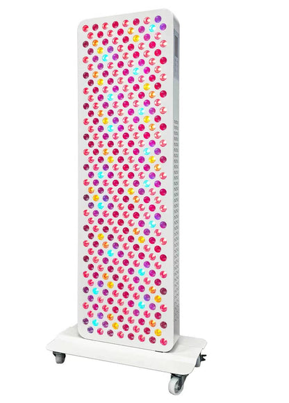 Nicebeam LumaSpectrum 9 Pro 9-Wavelength Red and Near-Infrared LED Light Panel, 320 LEDs, 480–1060 nm, 35.4 x 11 in. Panel with Remote Control and Timer