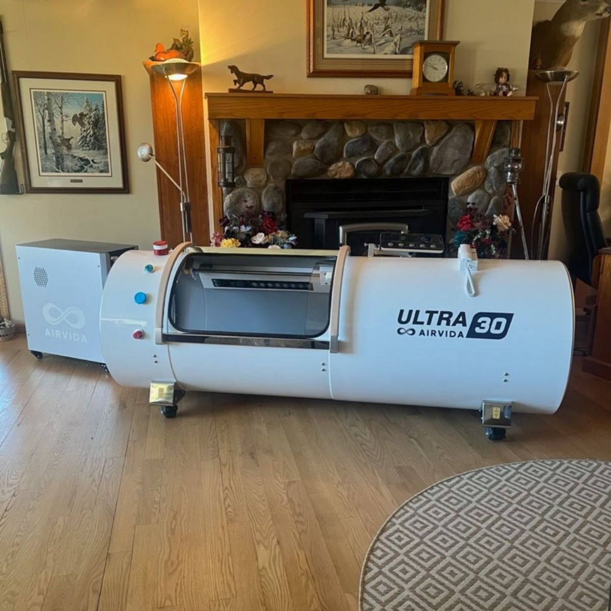 Airvida Ultra Hard Shell Lying Hyperbaric Chamber — 1.3 / 1.5 / 1.7 / 2.0 ATA, Three Widths