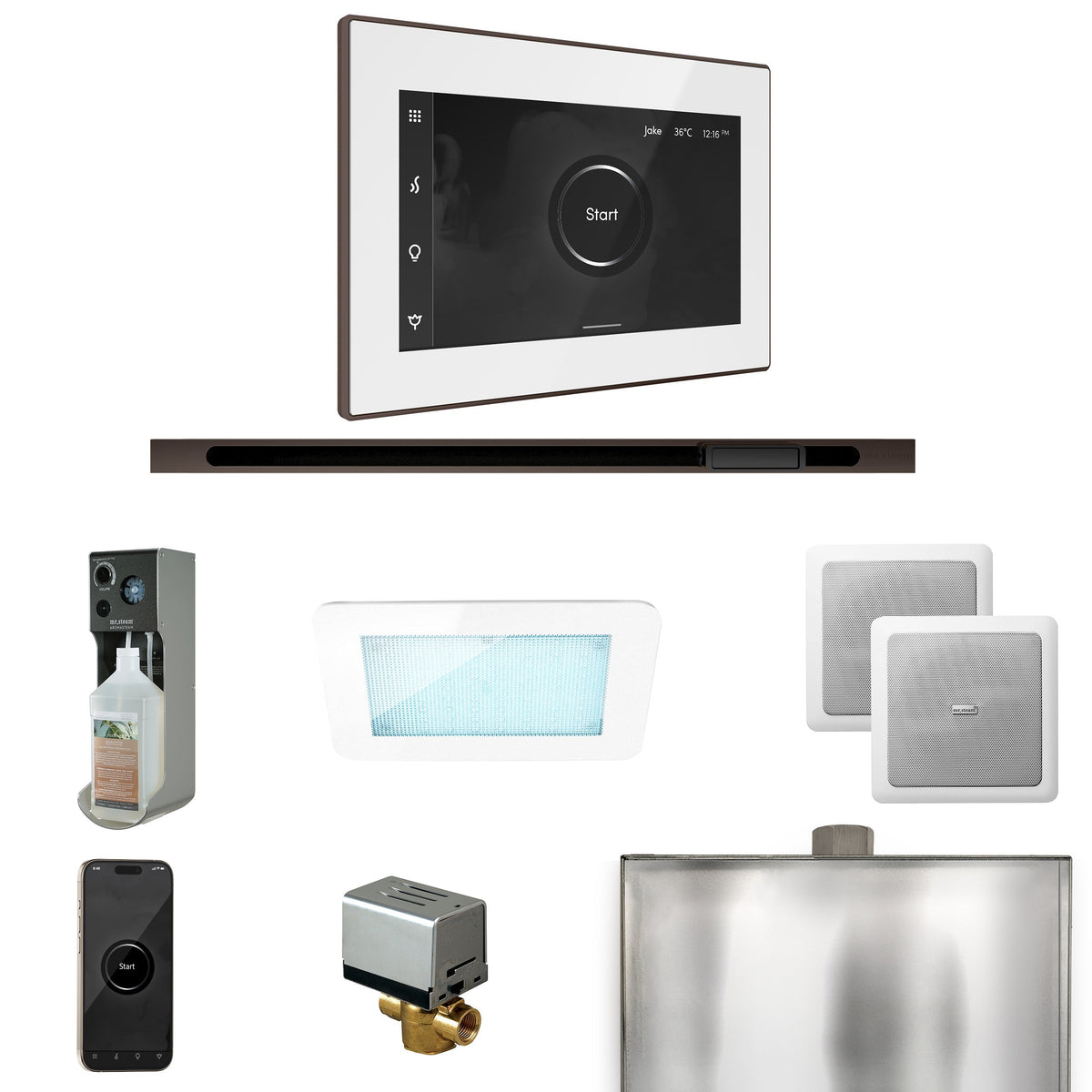 Mr. Steam XDream Steam Shower Control Package with iSteamX Control and Linear Steamhead
