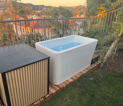 RevX X Tub Acrylic Cold Plunge with LUX 1.5 HP Chiller and Filtration System – 34 in Deep, 34–104°F, UV + Ozone