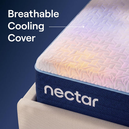 Nectar 12” Hybrid Mattress, Twin, Medium Firm, 1-Year Trial