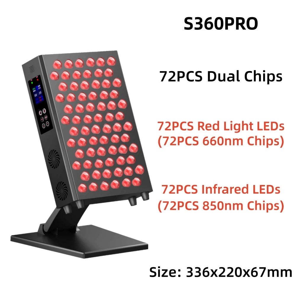 Dual Chip Red Light Therapy Panel Lamp 630Nm 660Nm near Infrared Therapy Light 810Nm 830Nm 850Nm LED Beauty Devices Face Body