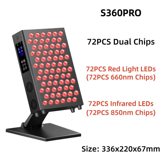 Dual Chip Red Light Therapy Panel Lamp 630Nm 660Nm near Infrared Therapy Light 810Nm 830Nm 850Nm LED Beauty Devices Face Body