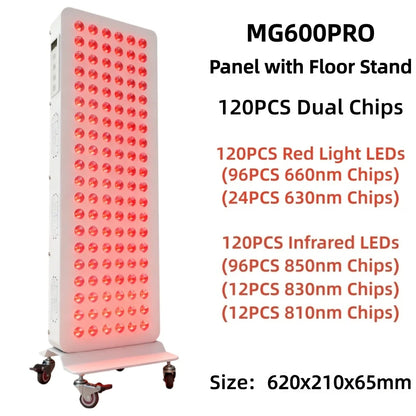 Dual Chip Red Light Therapy Panel Lamp 630Nm 660Nm near Infrared Therapy Light 810Nm 830Nm 850Nm LED Beauty Devices Face Body
