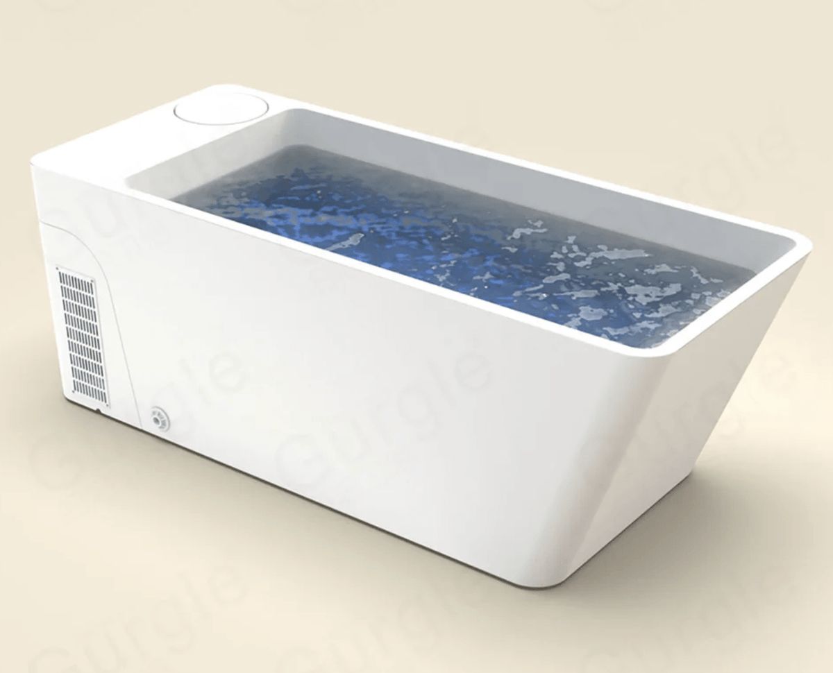 Gurgle Acrylic All-In-One Cold & Hot Plunge Pool with Built-In 1 HP Chiller/Heater and Massage Jets