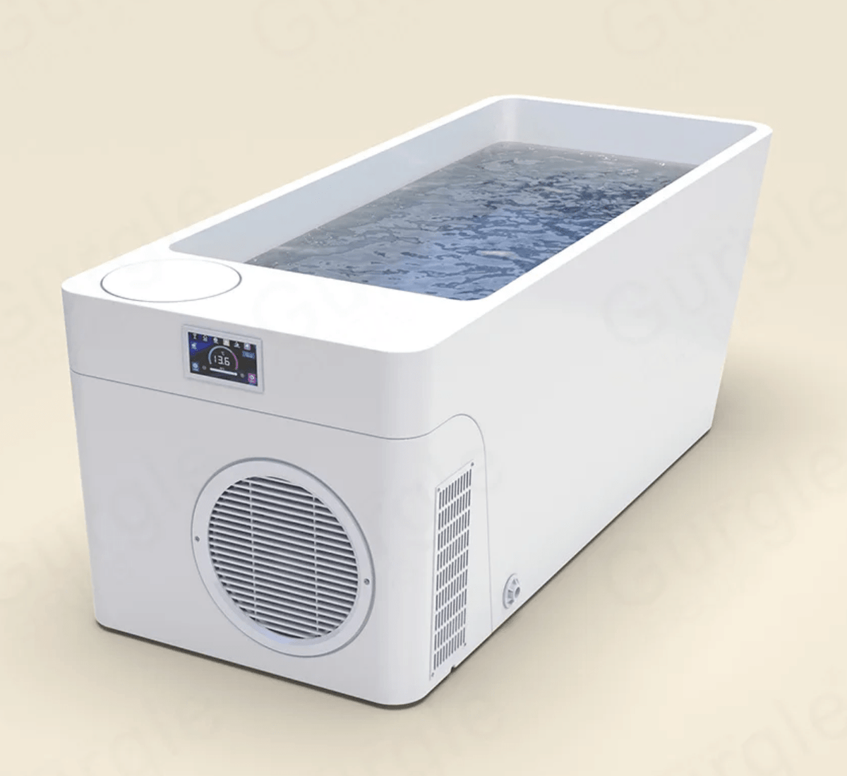 Gurgle Acrylic All-In-One Cold & Hot Plunge Pool with Built-In 1 HP Chiller/Heater and Massage Jets