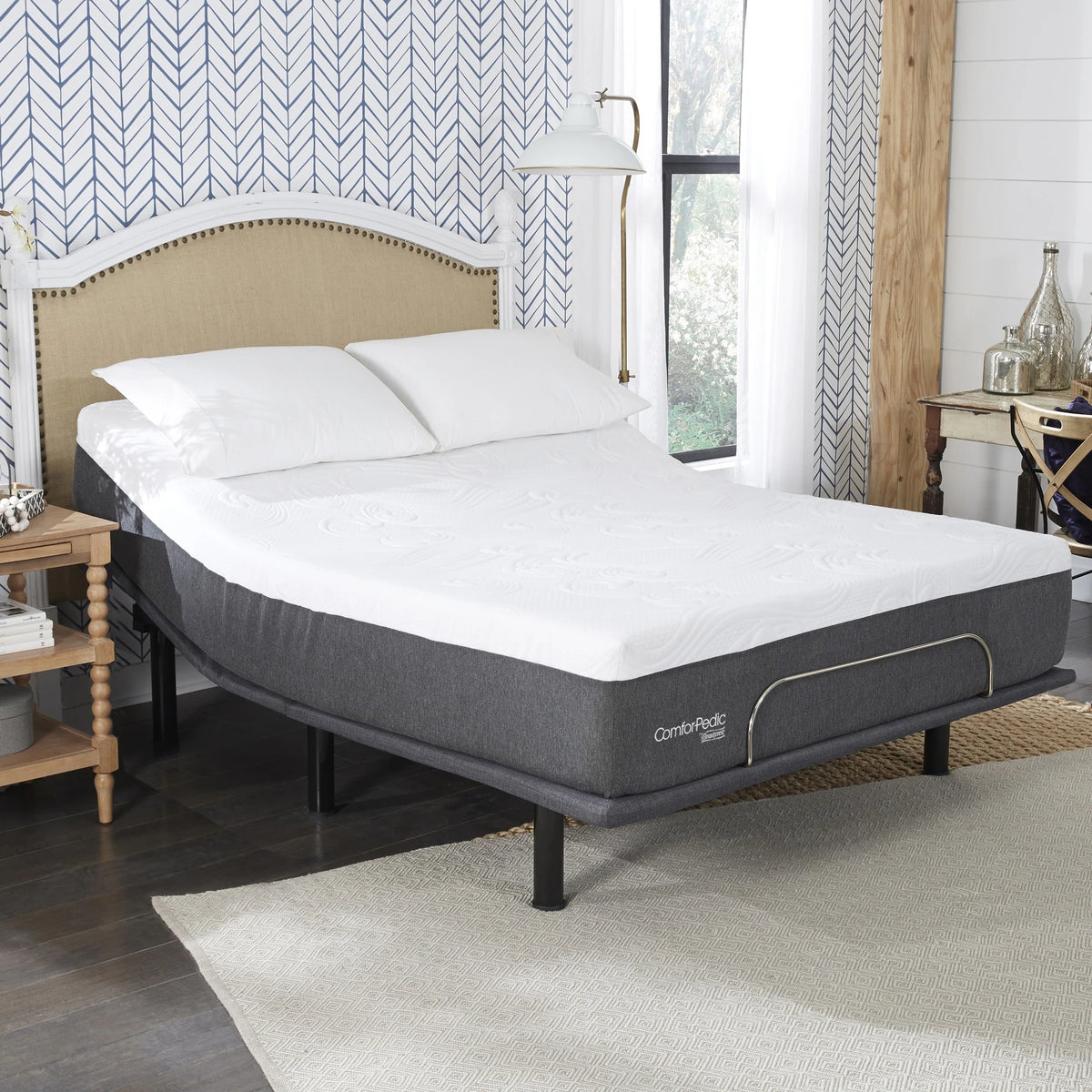 Comforpedic from  12-Inch Nrgel Mattress and Adjustable Bed Set