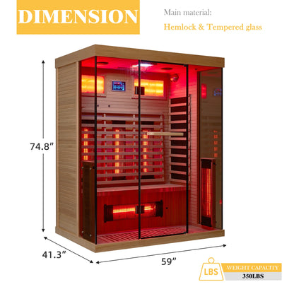 Infrared & Steam Sauna (Varied Sizes & Shapes)