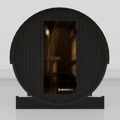 Burneek® Basalt: 2-Person Outdoor Barrel Sauna
