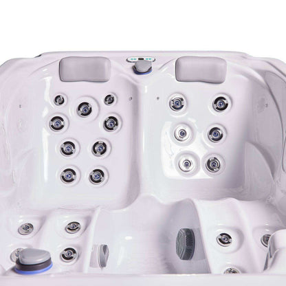 Buenospa Atlanta Hot Tub – 3-Seat Spa with Two Reclining Lounges, 37 Jets, 29.5 in. Height for Doorway Access (WM00760)