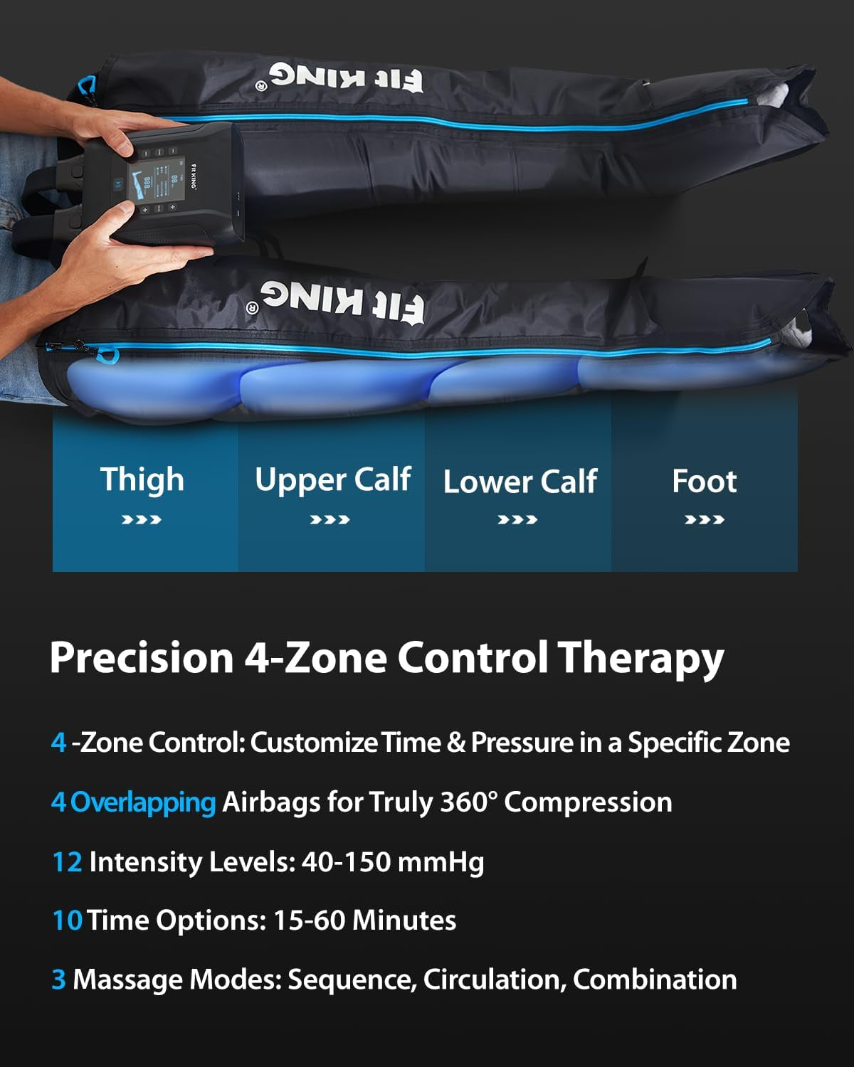 Air Compression Leg Massager Recovery System Cordless S