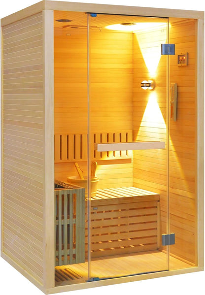 Steam Sauna 2-3 Person Traditional Sauna with 3KW/240V Stove Heater