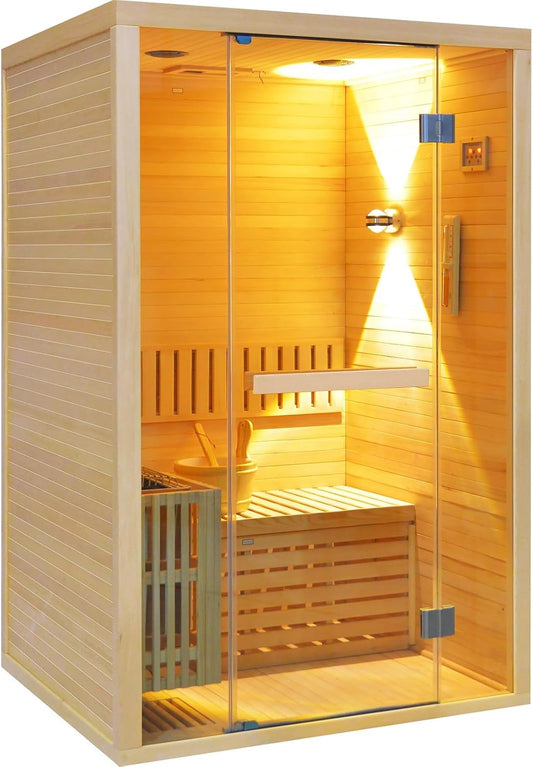 Steam Sauna 2-3 Person Traditional Sauna with 3KW/240V Stove Heater