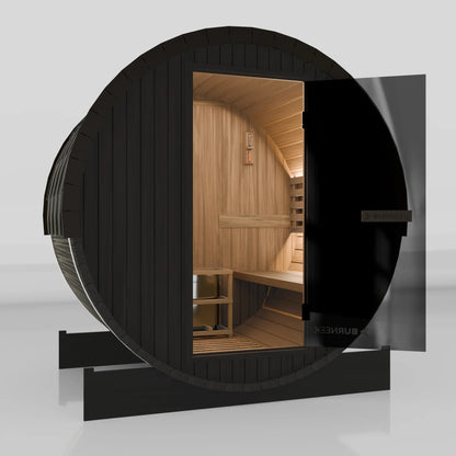 Burneek® Basalt: 2-Person Outdoor Barrel Sauna