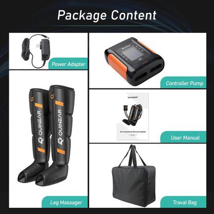 Professional Leg Recovery System, Cordless Air Compression Boots with Sequential Compression, Leg and Foot Massager, Fast Recovery Therapy for Athletes, FSA-HSA Eligible (Large)