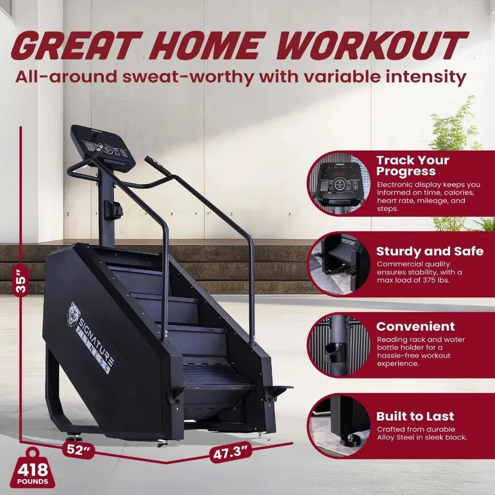 Signature Fitness SF-C2 Continuous Climber – Stair Stepper with 15 Resistance Levels