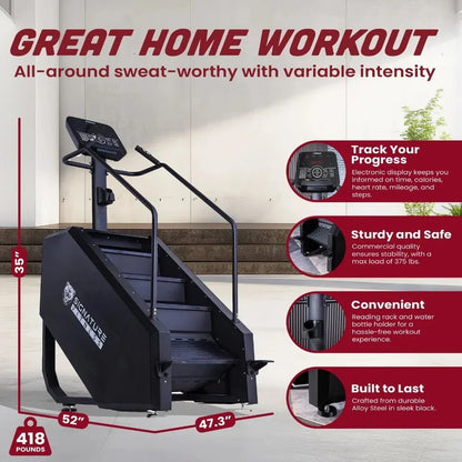 Signature Fitness SF-C2 Continuous Climber – Stair Stepper with 15 Resistance Levels