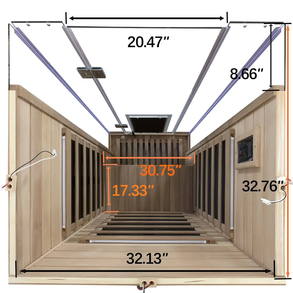 Wizzisauna SR01 1-Person Red Cedar Far Infrared Sauna with 6 Carbon Heaters