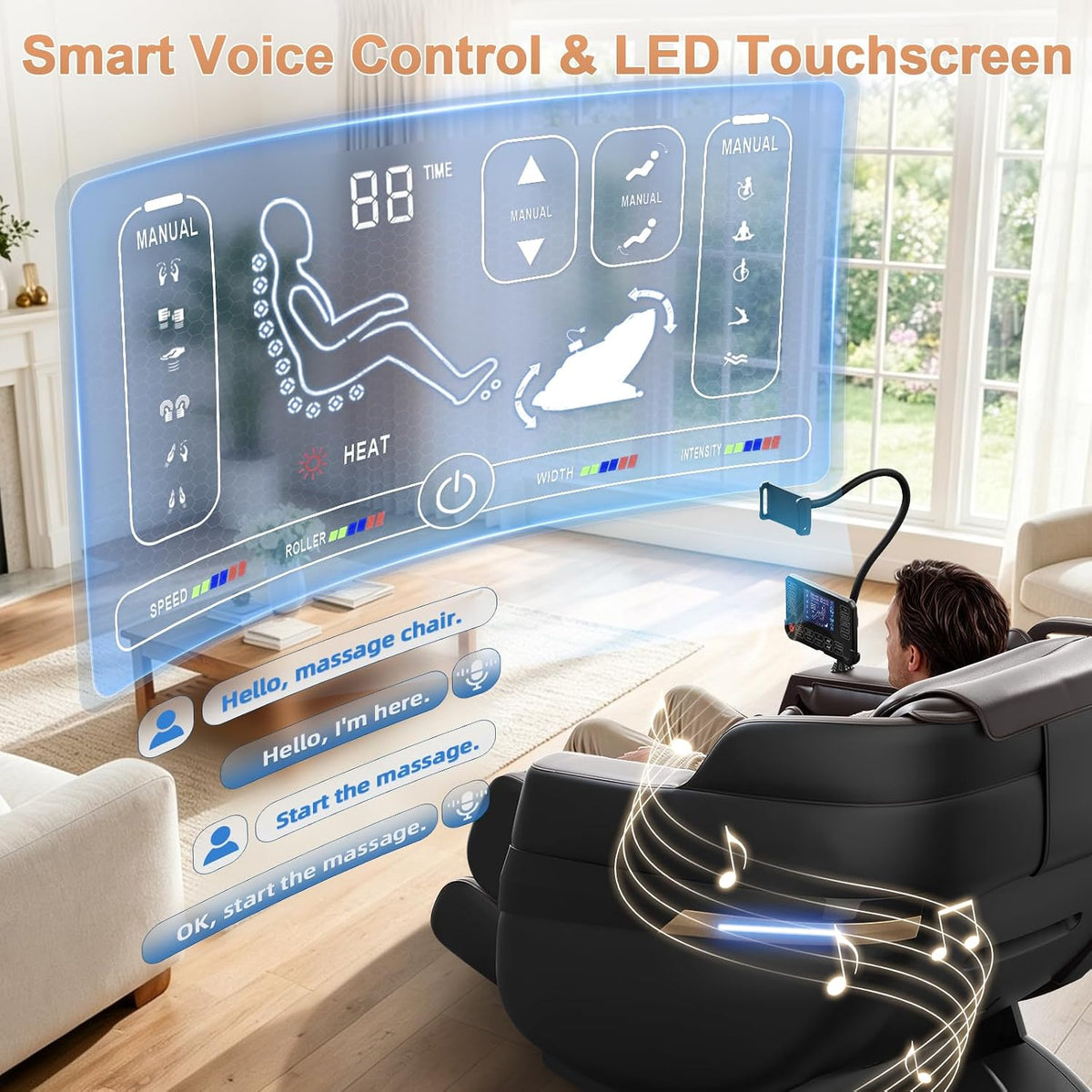 3D Full Body Massage Chair Zero Gravity Sl-Track, Shiatsu Recliner