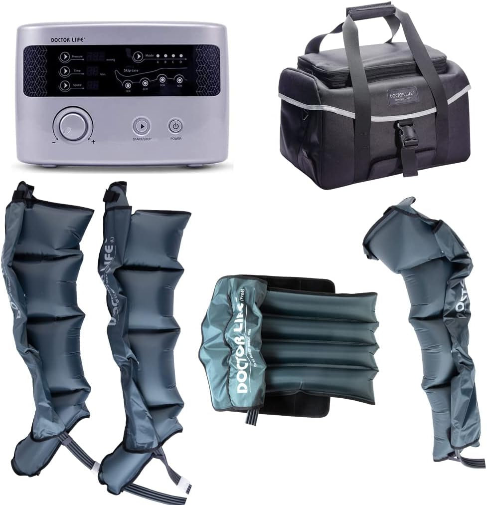Lx9Max Full Body (A) - Sequential Air Compression Recovery System : Device + Legs (L) + Arm + Waist + Bag