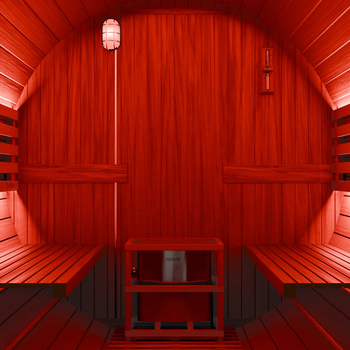 Burneek® Basalt: 2-Person Outdoor Barrel Sauna