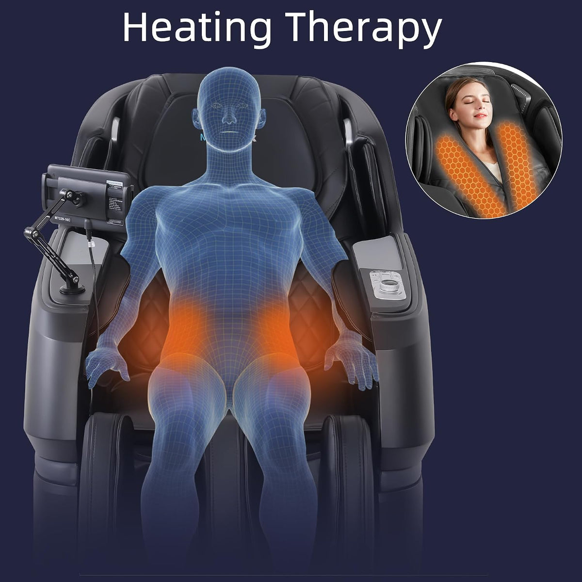 MT339 4D Massage Chair Full Body Recliner, OTA Update, Deep Black