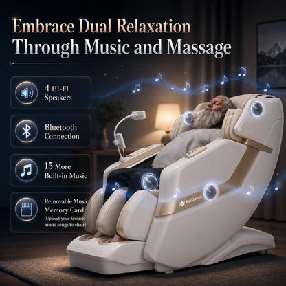 KZ-313 Heated Jade Roller Full Body Massage Chair