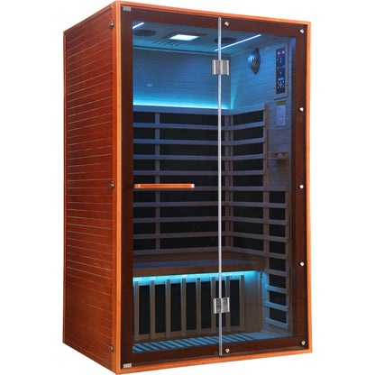 Two-Person Far Infrared Sauna – Canadian Hemlock with 7 Carbon Heating Panels