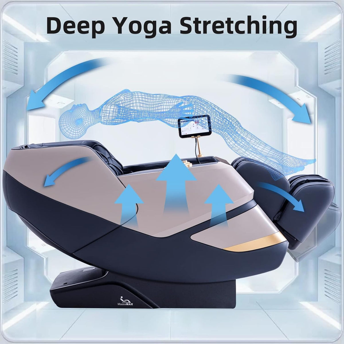 2026 4D Massage Chair, Full Body Recliner with OTA Cloud Tech, Deep Yoga Stretch, 27 Auto Modes, 55" SL Track, APP & AI Voice Control, Auto Footrest, Zero Gravity, and Heating for Relaxation