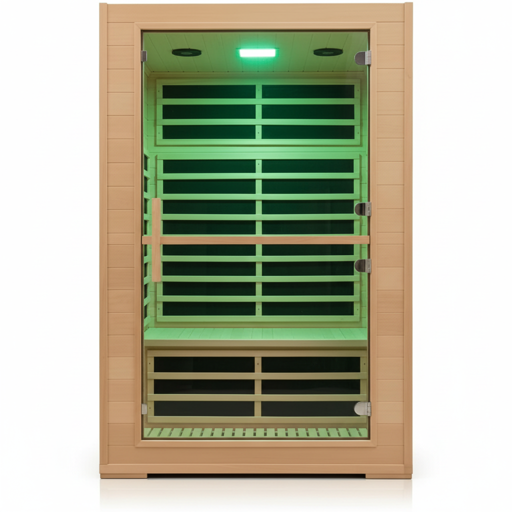 2-Person Far Infrared Sauna with Smart App Control, 8 Low-EMF Carbon Mica Heaters, Canadian Hemlock, 2000W