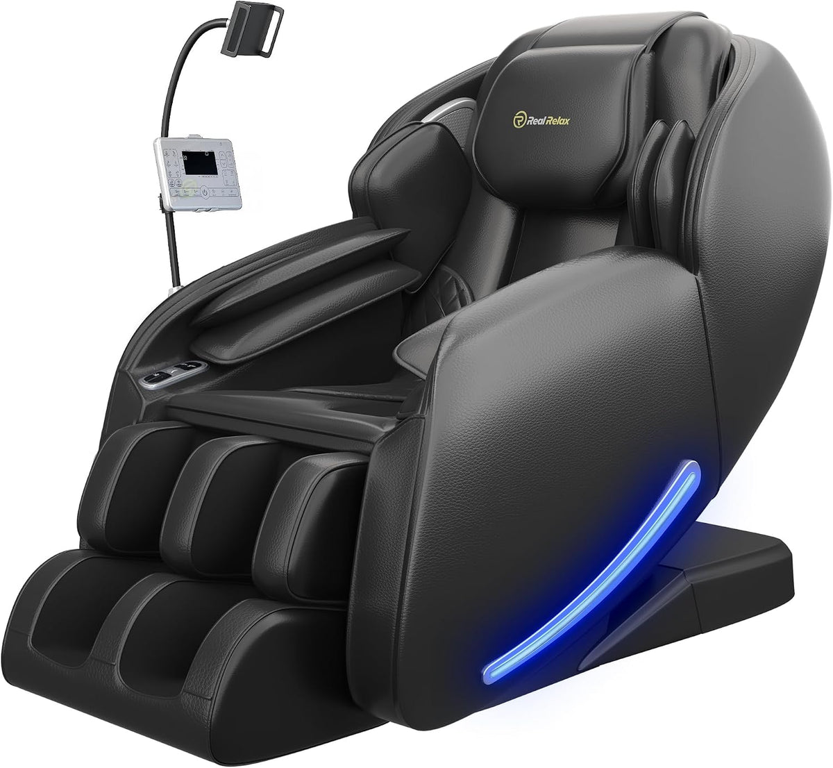 Massage Chair Full Body with Unique Phone Controller, Zero Gravity 3D Sl-Track Recliner with APP Control, Child Lock,Pause Button, Favor-06, Black