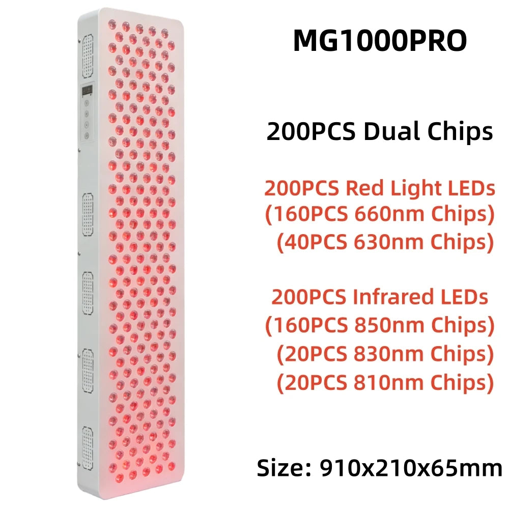 Dual Chip Red Light Therapy Panel Lamp 630Nm 660Nm near Infrared Therapy Light 810Nm 830Nm 850Nm LED Beauty Devices Face Body