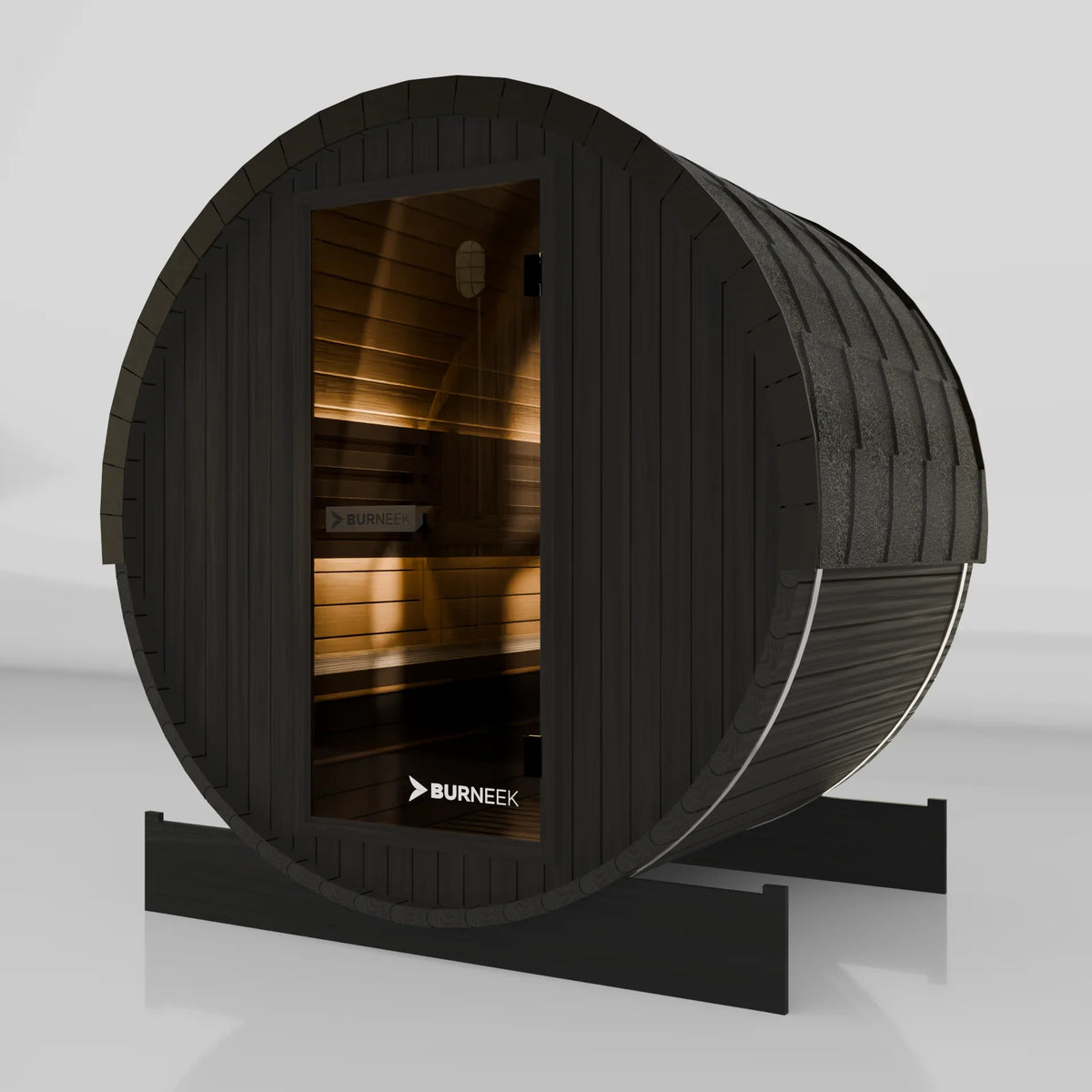 Burneek® Basalt: 2-Person Outdoor Barrel Sauna