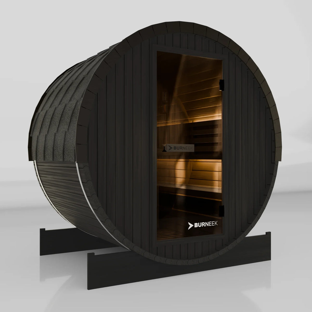 Burneek® Basalt: 2-Person Outdoor Barrel Sauna