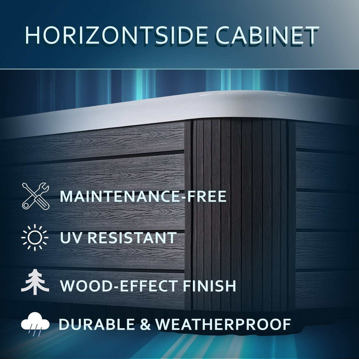 Buenospa Vacation Hot Tub – 7-Seat Spa for Rental Properties with 44 Jets, Optional Wi-Fi Remote Control (WM00835)