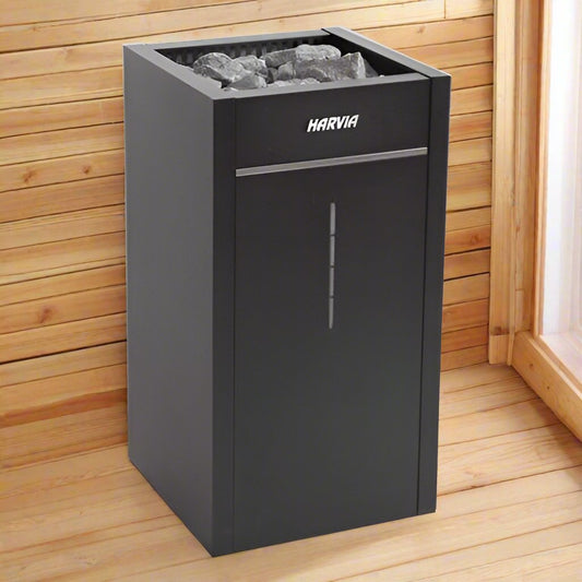 Harvia HL11U1SA Virta Combi Series 10.5kW Sauna Heater at 240V 1PH Black