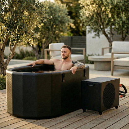 Nicebeam Cryo Pro System – XXL Insulated Inflatable Cold Plunge Tub with Wi-Fi Chiller, UV-C and Filtration
