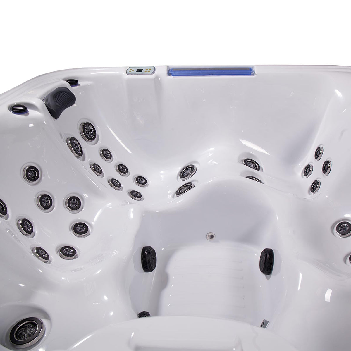 Buenospa Hollywood Spa 5-Person Hot Tub – 51 Jets, Gecko Colour Touchscreen, Built-In Audio and Lighting Waterfall (WM00840)