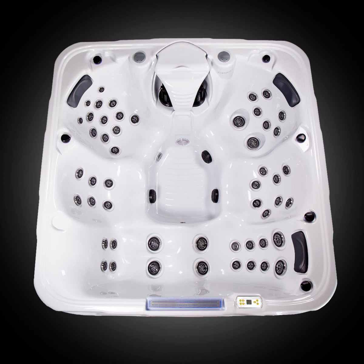 Buenospa Hollywood Spa 5-Person Hot Tub – 51 Jets, Gecko Colour Touchscreen, Built-In Audio and Lighting Waterfall (WM00840)