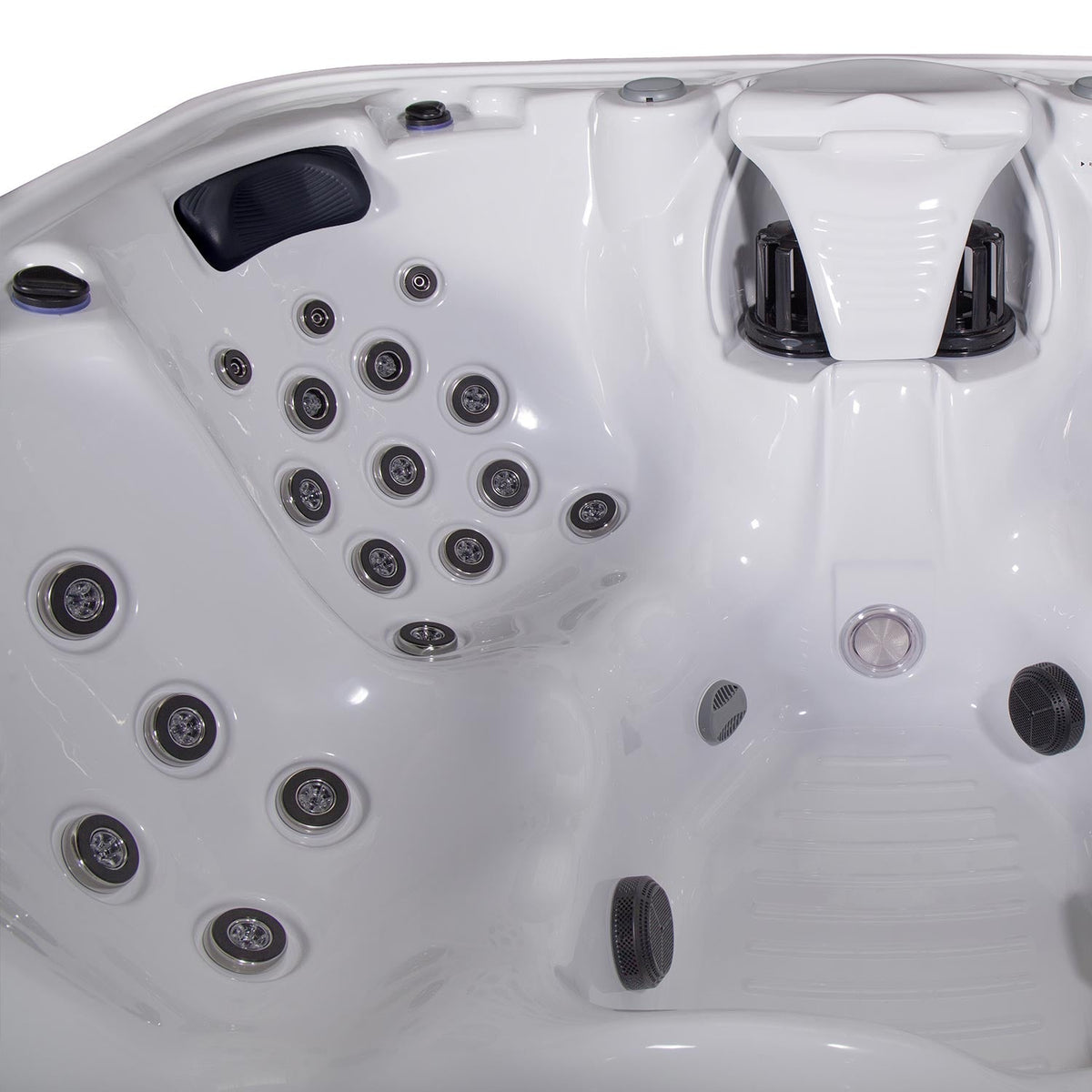 Buenospa Hollywood Spa 5-Person Hot Tub – 51 Jets, Gecko Colour Touchscreen, Built-In Audio and Lighting Waterfall (WM00840)