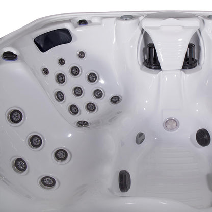 Buenospa Hollywood Spa 5-Person Hot Tub – 51 Jets, Gecko Colour Touchscreen, Built-In Audio and Lighting Waterfall (WM00840)