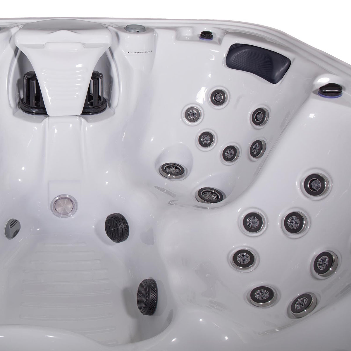 Buenospa Hollywood Spa 5-Person Hot Tub – 51 Jets, Gecko Colour Touchscreen, Built-In Audio and Lighting Waterfall (WM00840)