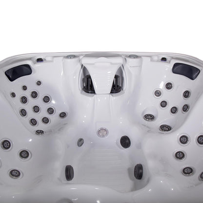 Buenospa Hollywood Spa 5-Person Hot Tub – 51 Jets, Gecko Colour Touchscreen, Built-In Audio and Lighting Waterfall (WM00840)