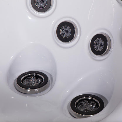 Buenospa Hollywood Spa 5-Person Hot Tub – 51 Jets, Gecko Colour Touchscreen, Built-In Audio and Lighting Waterfall (WM00840)